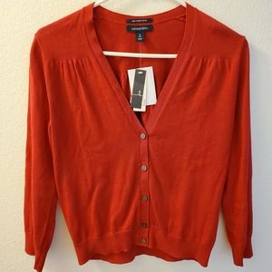 Scarlet Red Lands' End Cardigan (NWT)